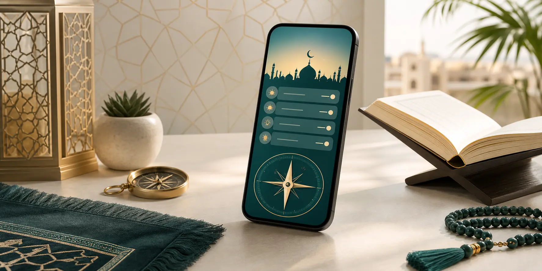 Qibla and Quran app privacy visual